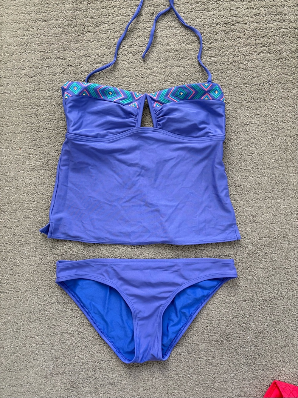 aerie Royal Blue Tankini Top and Bottom